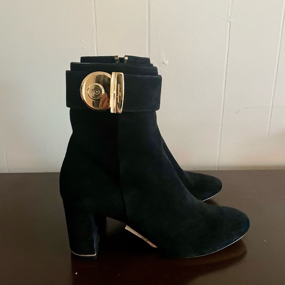 Black Ferragamo Boots